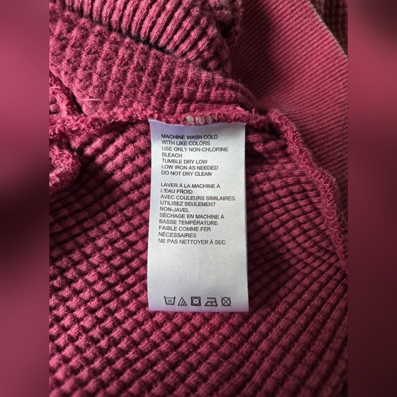 BDG Leah Pink Waffle Knit Zip Up Hoodie Sweatshirt Size XS - Picture 7 of 8